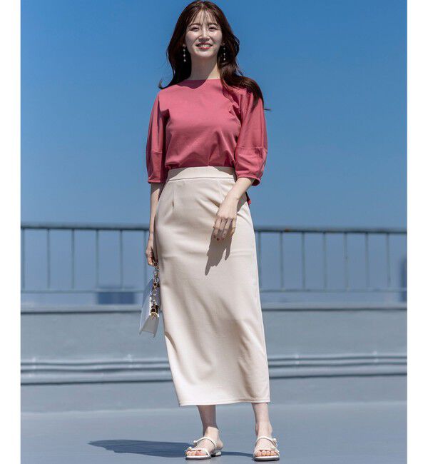 ANY SIS「【UVケア ・ストレッチ・洗える】2WAYジョーゼットジャージーナロー スカート」|スカート|