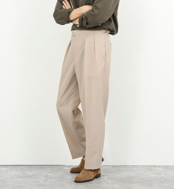 NOLLEY'S goodman「ウォッシャブルウールワイドスラックス 26SS」|スラックス|ベージュ