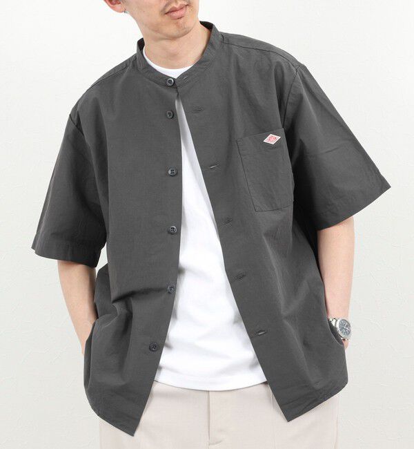 NOLLEY'S goodman「【DANTON/ダントン】BAND COLLAR SHIRT SS 26SS（DT-JD3788 SCL）」|シャツ・ブラウス|