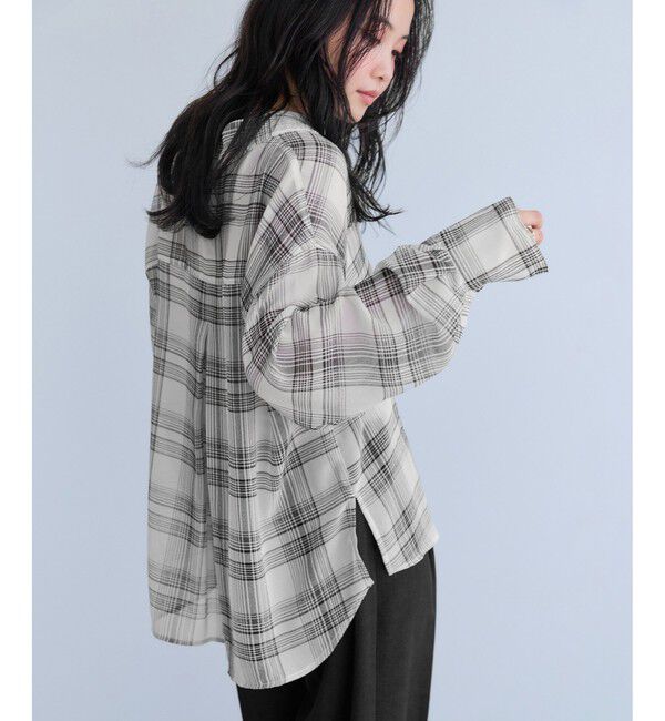 VIS「チェック＆シアーオーバーシャツ」|シャツ・ブラウス|