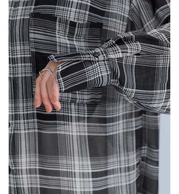 VIS「チェック＆シアーオーバーシャツ」|シャツ・ブラウス|