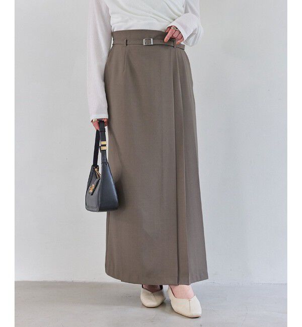 VIS「アシンメトリープリーツスカート」|スカート|ブラウン系(23)
