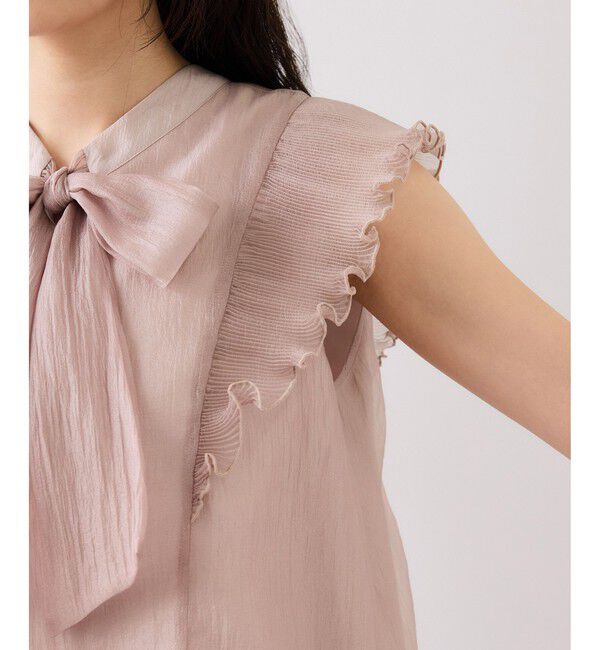 VIS「プリーツフリルシアーボウタイブラウス/2WAY・イージーケア」|シャツ・ブラウス|