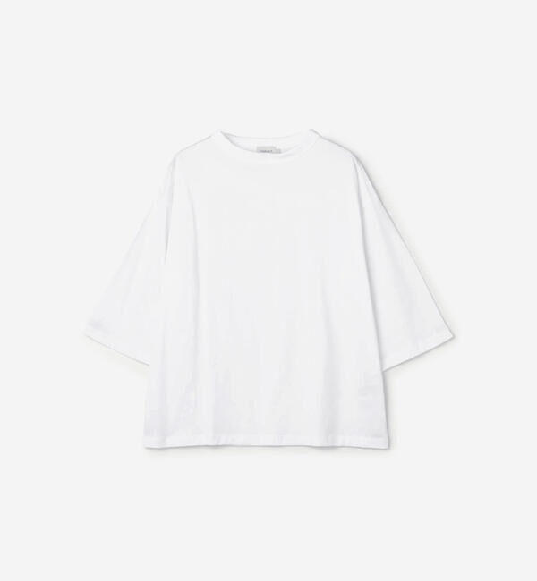 handvaerk「handvaerk | 60/2 ボトルネックTシャツ SOLID WOMEN」|Tシャツ・カットソー|WHITE