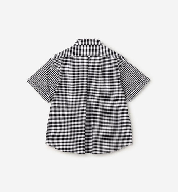 DANTON「DANTON | オックスフォード 丸襟半袖プルオーバーシャツ PLAID WOMEN」|シャツ・ブラウス|