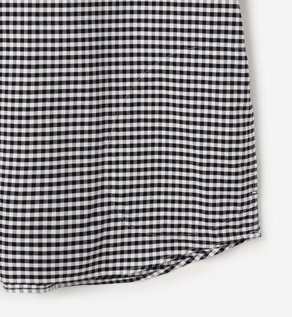 DANTON「DANTON | オックスフォード 丸襟半袖プルオーバーシャツ PLAID WOMEN」|シャツ・ブラウス|