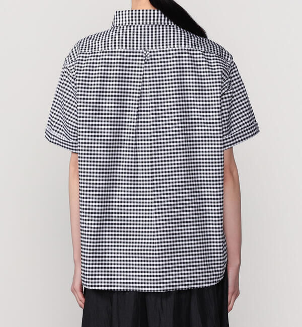 DANTON「DANTON | オックスフォード 丸襟半袖プルオーバーシャツ PLAID WOMEN」|シャツ・ブラウス|