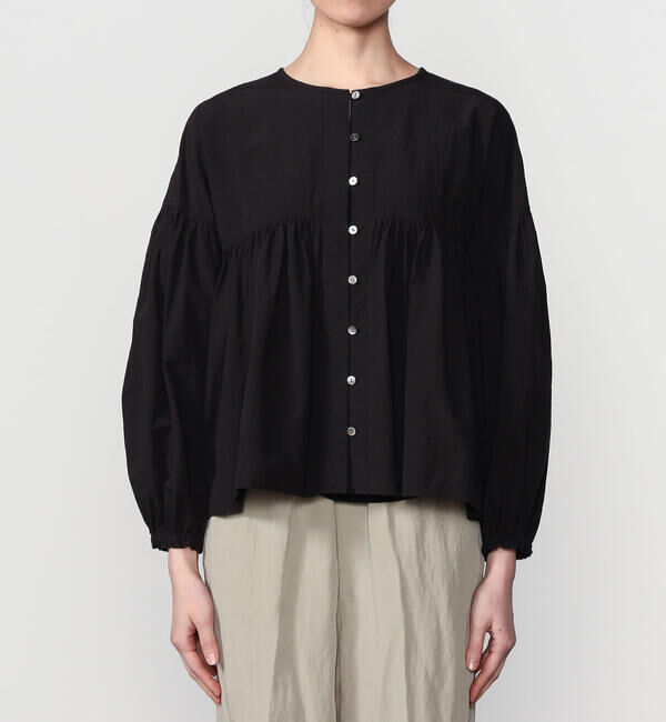 ORCIVAL「ORCIVAL | コットンポプリン ギャザー長袖シャツ WOMEN」|シャツ・ブラウス|