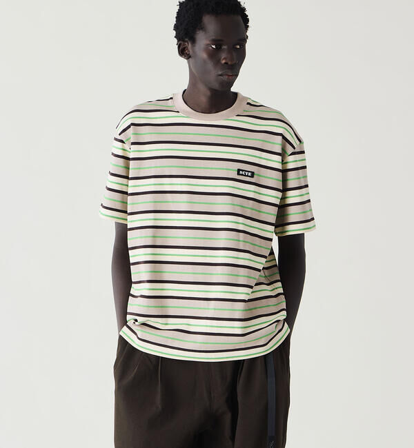  「SCYE BASICS | コットン 鹿の子ボーダーTシャツ MEN」|Tシャツ・カットソー|