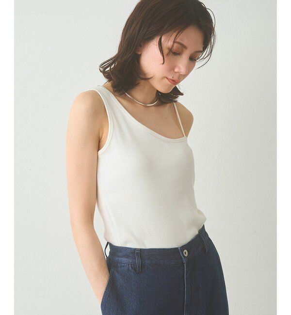 Drawing Numbers「【Drawing Numbers】パッド付きアシメタンク」|Tシャツ・カットソー|