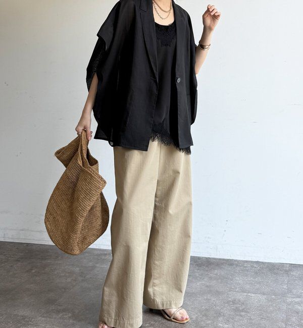  「【WEB限定】コットンシアータックジャケット」|テーラードジャケット|