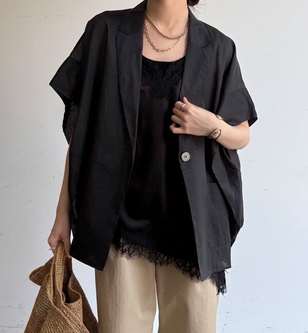  「【WEB限定】コットンシアータックジャケット」|テーラードジャケット|