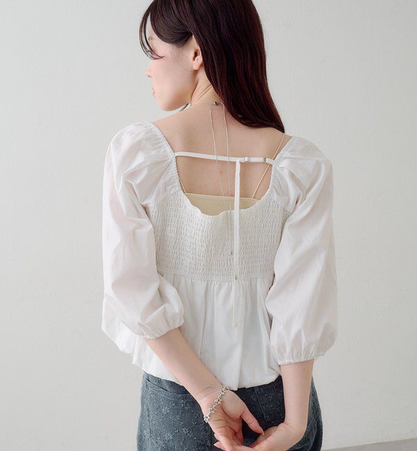  「【花柄&無地】フラワーバルーンブラウス」|シャツ・ブラウス|