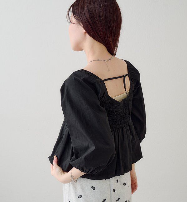  「【花柄&無地】フラワーバルーンブラウス」|シャツ・ブラウス|
