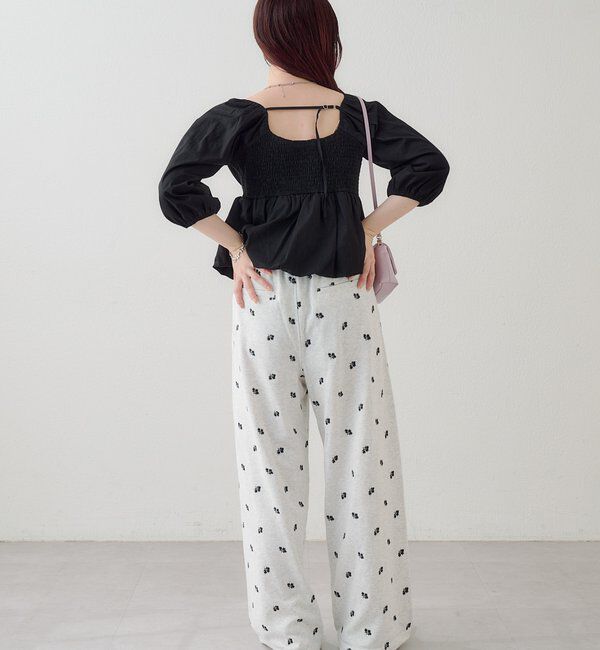  「【花柄&無地】フラワーバルーンブラウス」|シャツ・ブラウス|