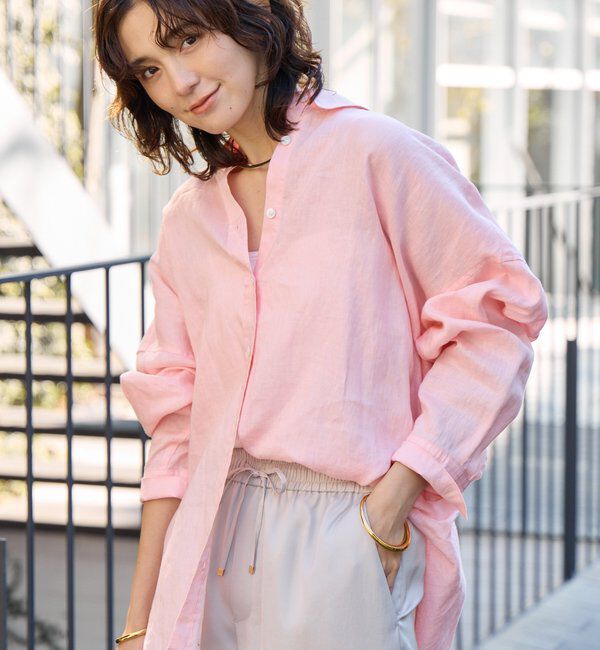  「予約【名品/サイズ展開あり】リネンワイドシャツ」|シャツ・ブラウス|