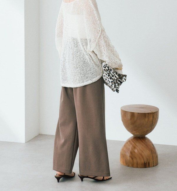  「予約【セットアップ着用可能/接触冷感機能付き】ドレーピーカットスラックス」|チノ|