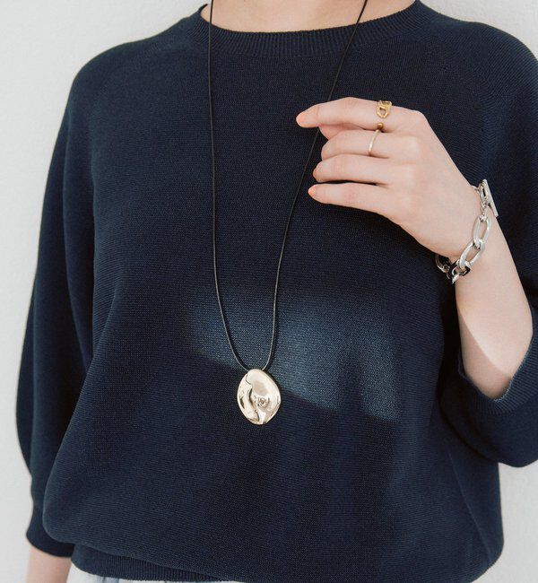  「【存在感抜群】プレートスライドコードネックレス」|ネックレス|