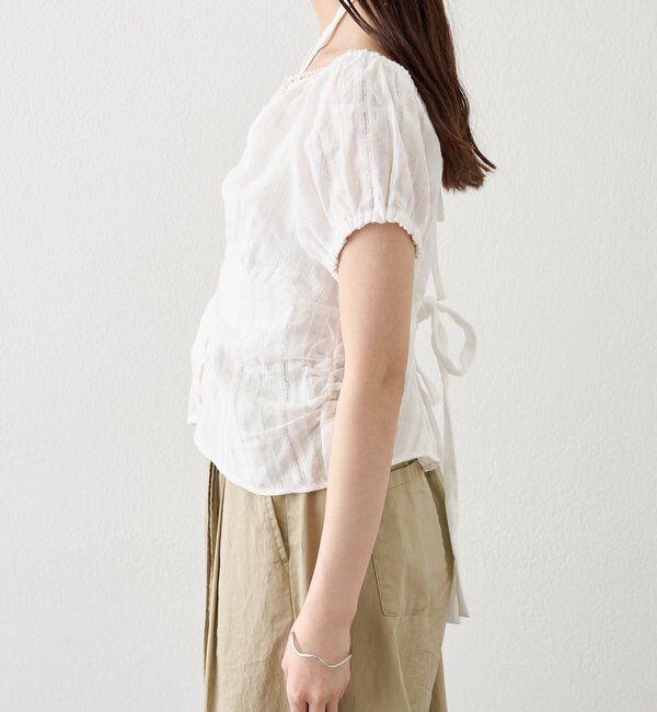  「キャップスリーブコットンレースブラウス」|シャツ・ブラウス|