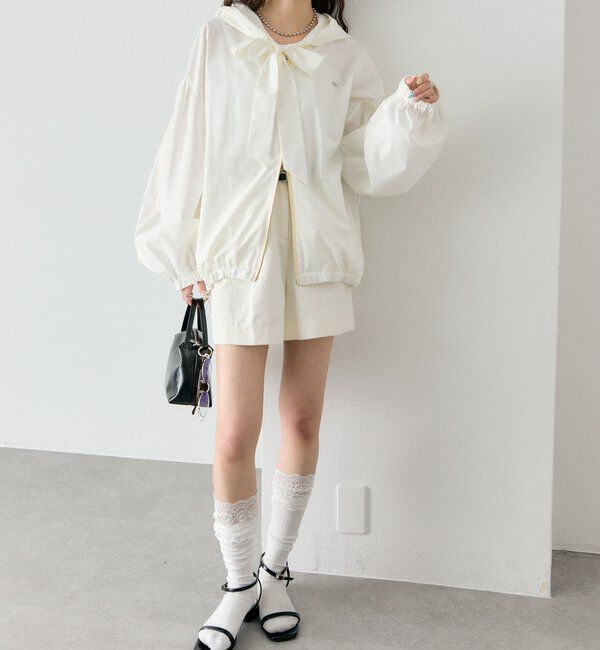  「ボウタイフーディブルゾン」|ブルゾン・スタジャン|