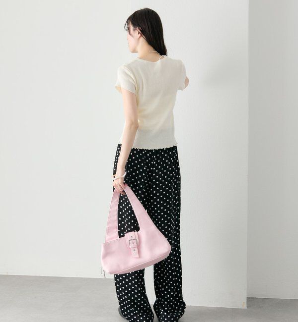  「レースドッキング半袖ニットカーディガン」|カーディガン|