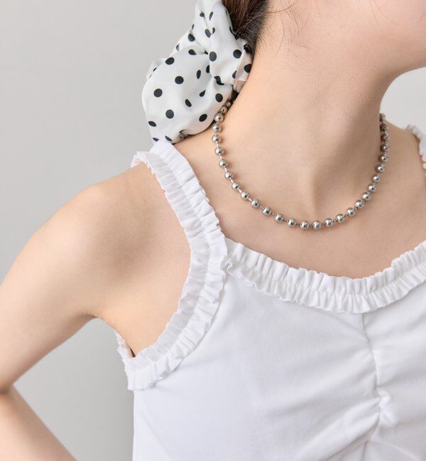  「パット付きギャザーフリルキャミソール」|キャミソール|