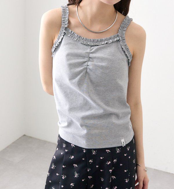  「パット付きギャザーフリルキャミソール」|キャミソール|