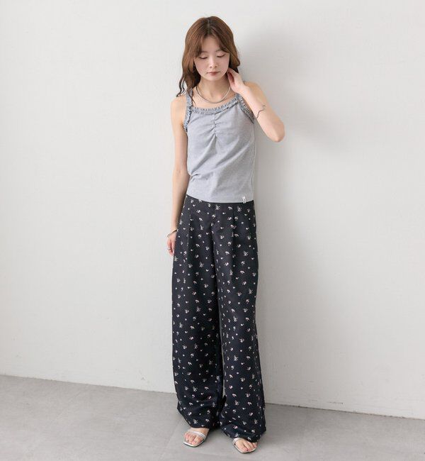  「パット付きギャザーフリルキャミソール」|キャミソール|