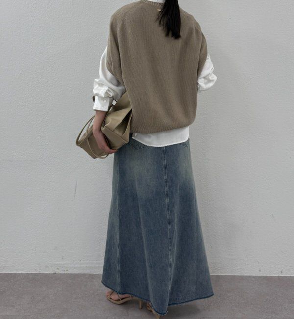  「ギマ鹿子ポンチョニットベスト」|ニット・セーター|