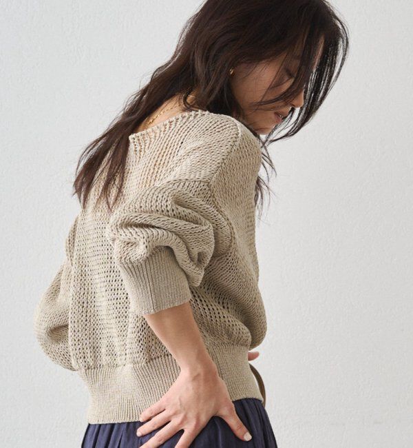  「クリスピーコットンショートニット」|ニット・セーター|