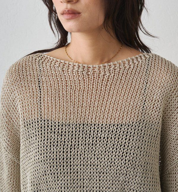  「クリスピーコットンショートニット」|ニット・セーター|