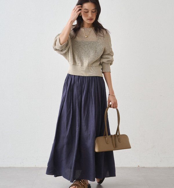  「クリスピーコットンショートニット」|ニット・セーター|