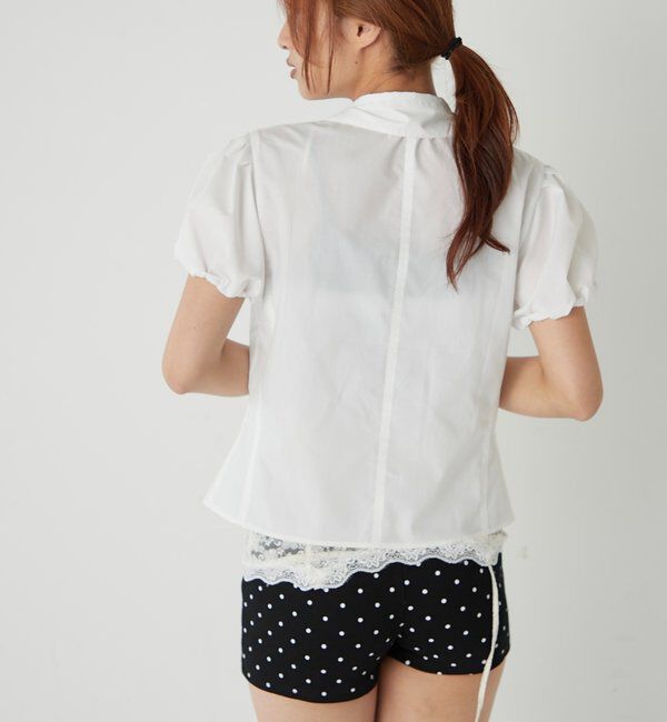  「ナポレオンパフスリブラウス」|シャツ・ブラウス|