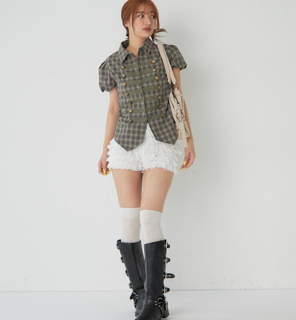  「ナポレオンパフスリブラウス」|シャツ・ブラウス|