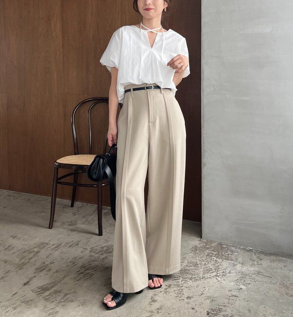  「【新色ピンク】バルーンリボンブラウス」|シャツ・ブラウス|