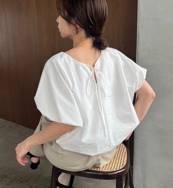  「【新色ピンク】バルーンリボンブラウス」|シャツ・ブラウス|