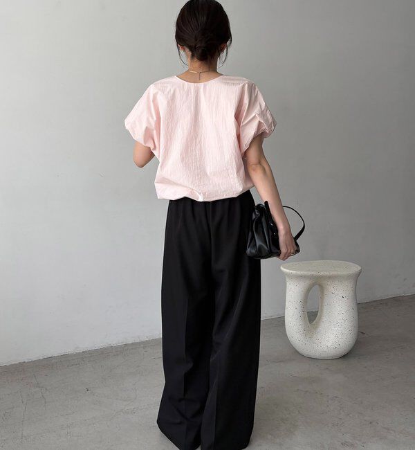  「【新色ピンク】バルーンリボンブラウス」|シャツ・ブラウス|