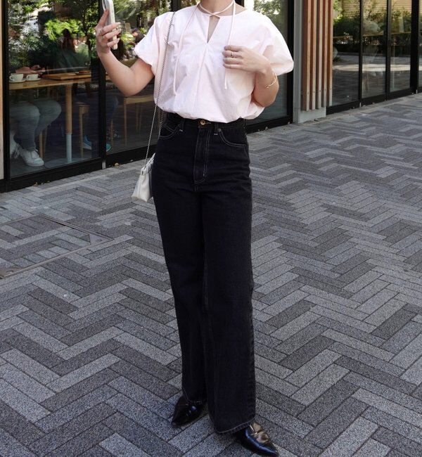  「【新色ピンク】バルーンリボンブラウス」|シャツ・ブラウス|