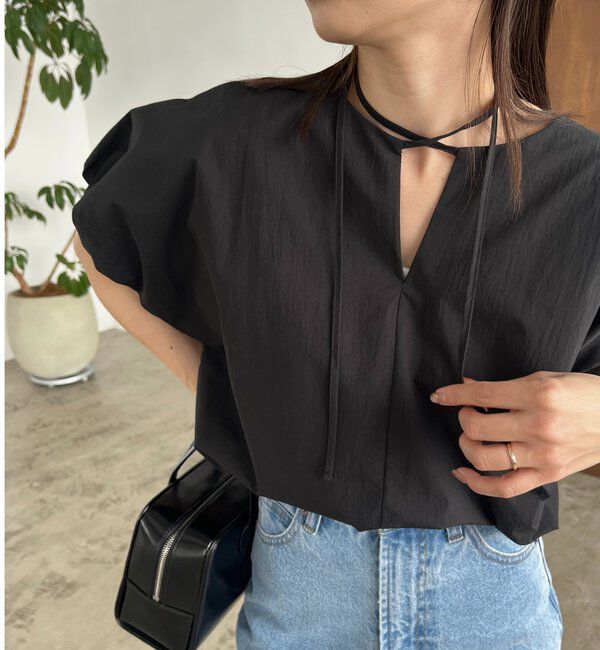  「【新色ピンク】バルーンリボンブラウス」|シャツ・ブラウス|