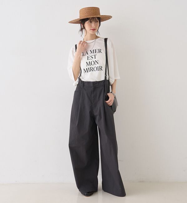 Rouge vif「2WAYサスペンダータックワイドパンツ」|その他|