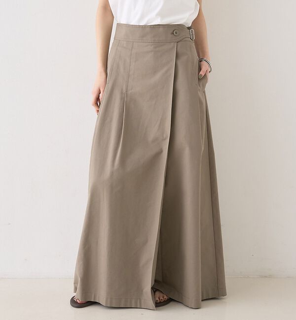 Rouge vif「タックグルカベルト マキシスカート」|スカート|セージグリーン