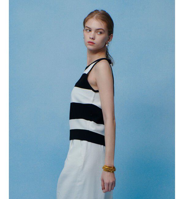 LOULOU WILLOUGHBY「【LOULOU WILLOUGHBY】カノコワイドボーダータンク」|ニット・セーター|