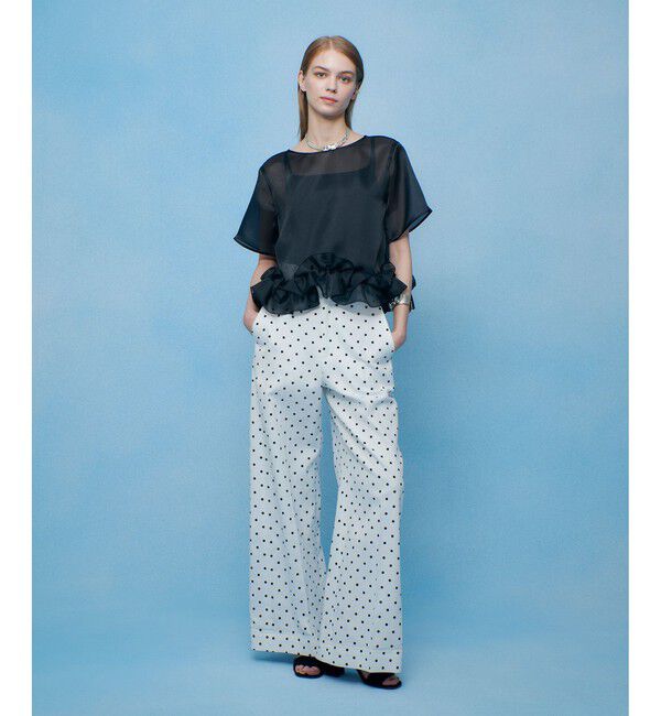 LOULOU WILLOUGHBY「【LOULOU WILLOUGHBY】2WAYシアーブラウス」|シャツ・ブラウス|