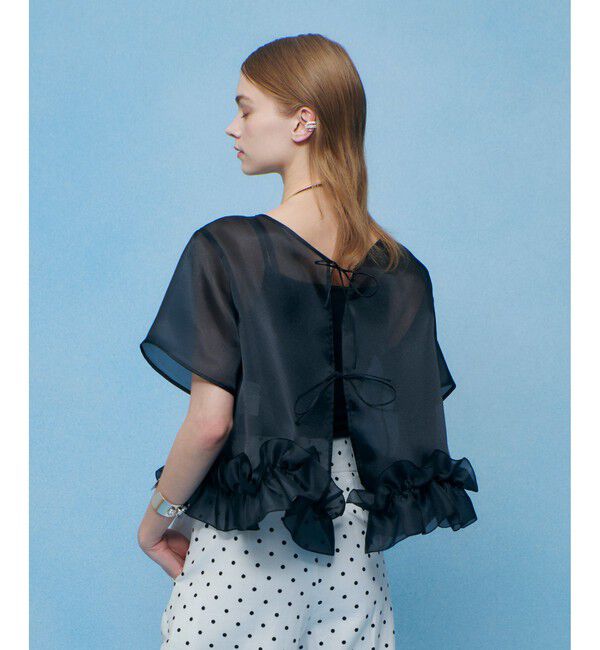 LOULOU WILLOUGHBY「【LOULOU WILLOUGHBY】2WAYシアーブラウス」|シャツ・ブラウス|