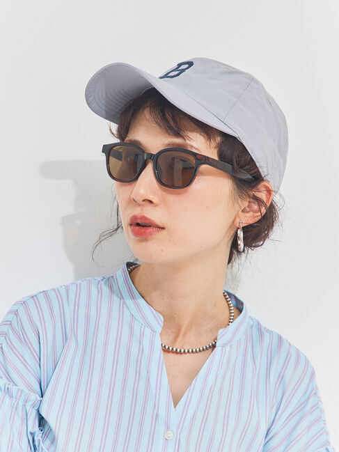 Samansa Mos2「【UVカット】ウェリントン型サングラス」|その他|ブラウン