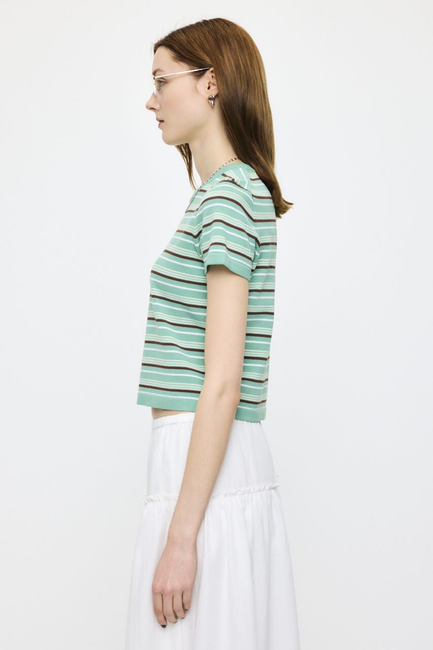 MOUSSY「MULTI BORDER BABY ティ」|ニット・セーター|