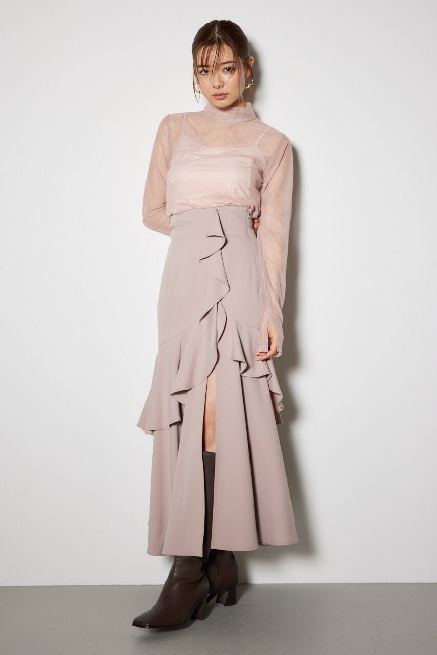 rienda「スラッシュロゴシアートップス」|Tシャツ・カットソー|