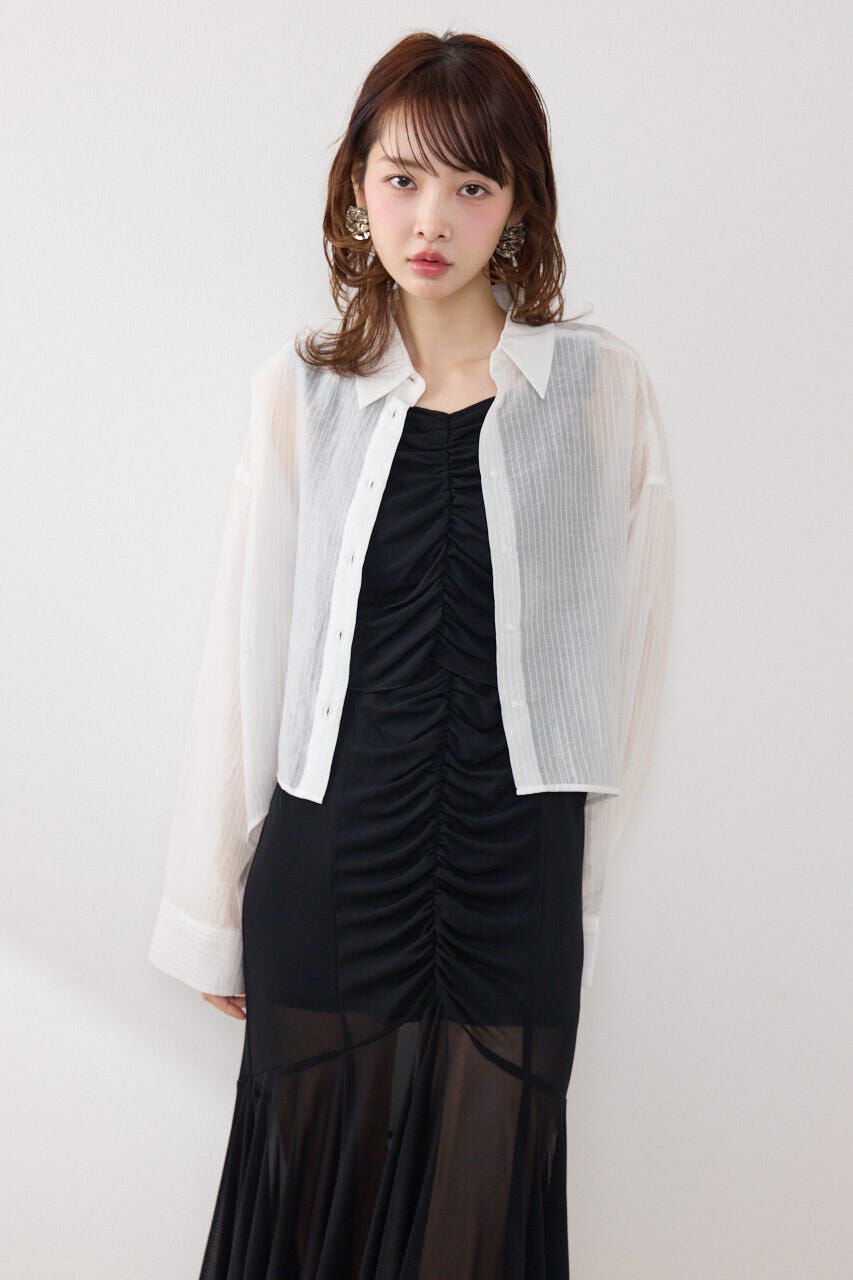 rienda「アシンメトリーストライプシャツ」|シャツ・ブラウス|