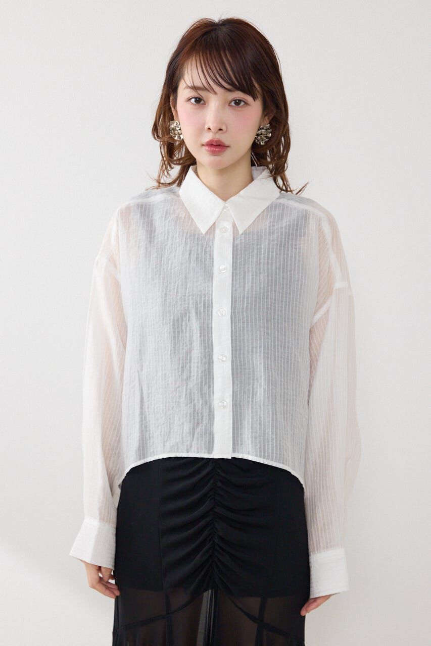 rienda「アシンメトリーストライプシャツ」|シャツ・ブラウス|