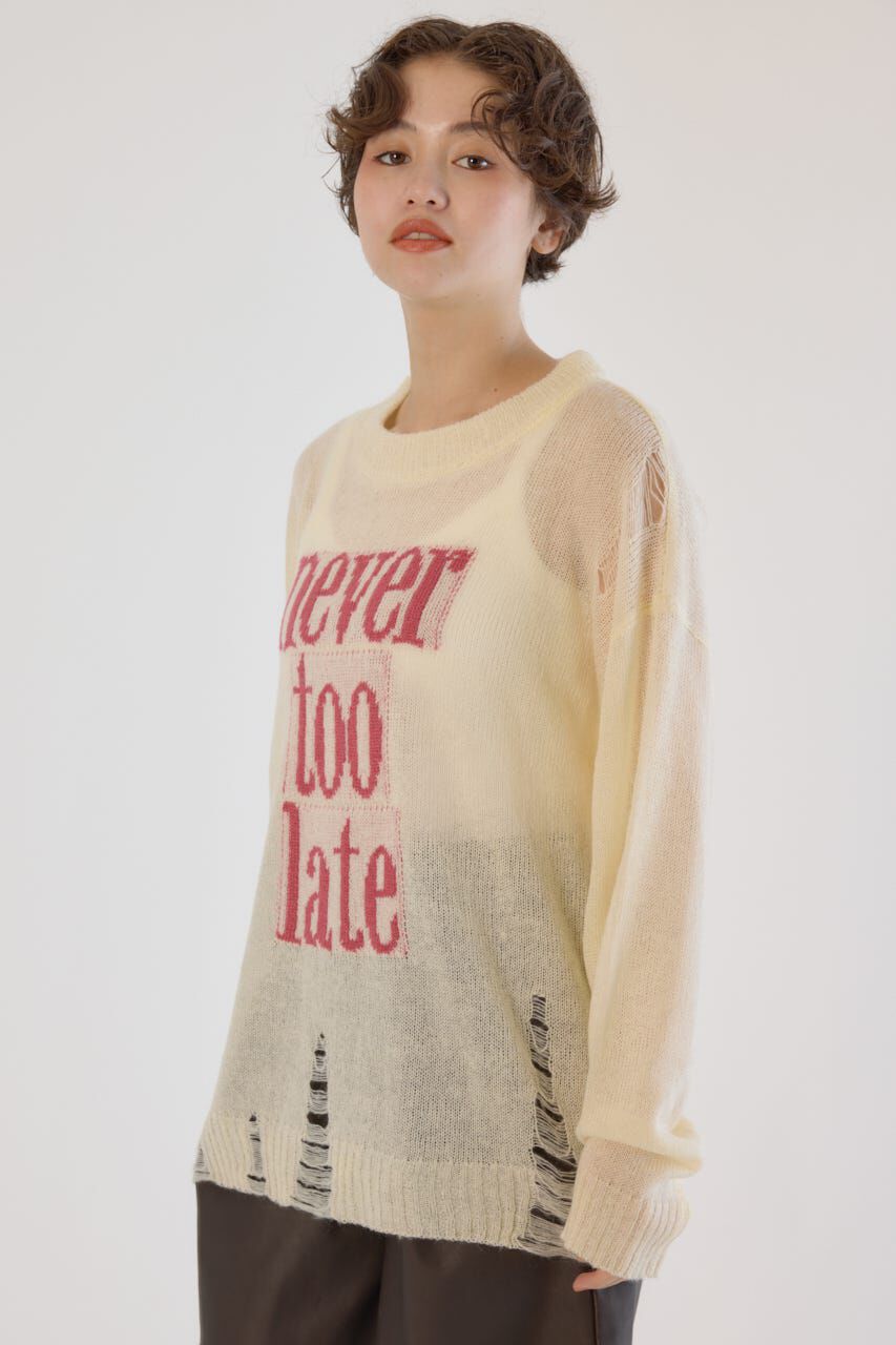 RODEO CROWNS「メッセージダメージニットトップス」|ニット・セーター|